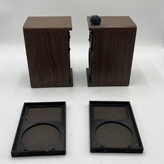 KOSS M60 Plus Dyna-Mite Pair of Speakers Bookshelf 8.5X5″ Walnut Tested Working