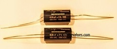 TWO Mundorf MCap Supreme Silver Gold Oil Capacitor 0.33uf 0.33 .33 uf 1000VDC