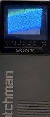 Vintage SONY FD-10A Watchman Mini TV Portable Television VHF/UHF Tested Works (a