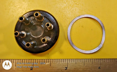 Amphenol® 6 Pin Black Octal Bakelite Plug w/ Wavy Retaining Ring • (P/N 86-CP6)