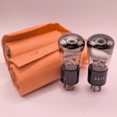 Philips RT A415 R76 RE084 A408, 1930s production, matched pair, original wrap