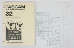 Genuine TASCAM Model 32 Operation / Maintenance Manual – EXCELLENT – NOT A COPY