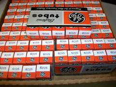 SLEEVE OF 5 GE 6CU5 TUBES