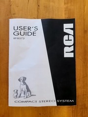 Vintage RCA Compact Stereo System Model RP-8573 User’s Guide Replacement Booklet