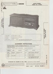 Arvin AM Radio 28R02 Photofact Folder, SAMS Service Manual