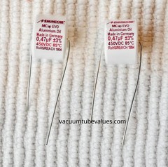 PAIR – TWO – Mundorf MCap EVO Aluminum Oil Capacitor Cap 0.47uf 0.47 uf 450VDC