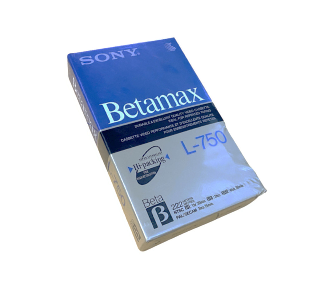Sony Betamax L-750 Video Cassette Tape PAL/NTSC Blank Tape – L-750BT