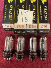 4 Sylvania 6K6GT radio tubes Zenith Philco Emerson Sentinel Greebe Bendix Arvin