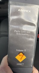 Ampex VPR-6 Parts List & Schmeatics Manual VPR6 VPR 6