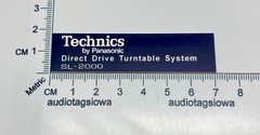 Technics SL-2000 Turntable Replacement Badge Custom Made Silver Aluminum
