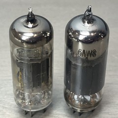 Lot of 4 Vintage Vacuum Tubes 6GX6/6GY6 6EA8 6AW8/(A) Mixed Brands Untested