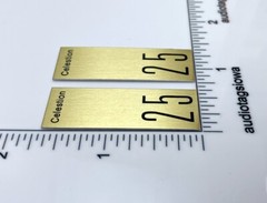 Celestion 25 Speaker Badge Logo Emblem Pair Gold Aluminum Custom Made