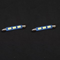 2 Warm White 6.3V 43mm Festoon Lamp LED Light Bulbs McIntosh MX112 MX113 MX114