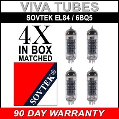Brand New Plate Current Matched Quad (4) Sovtek EL84 6BQ5 Vacuum Tubes
