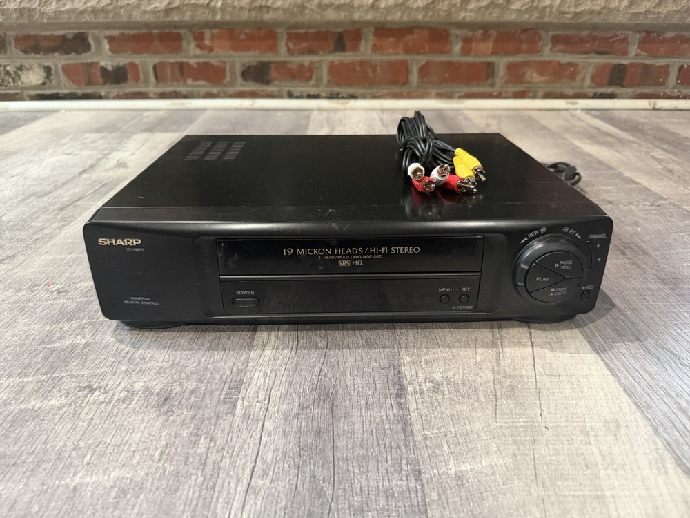 Sharp VC-H952U 4 Head Hi-Fi Stereo VHS VCR Player w/Cables/Tape-TESTED/Works