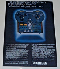 Technics RS-1500, RS-1506, RS-1700 Open-Reel Poster 19″ x 13″ Audiophile Deck