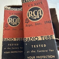 Lot Of 3: RCA Jan 6ST7 (VT 205) Matching Dates 1943 Radio Tube NOS Tu18 T20