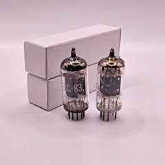 Ei Yugoslavia ECC83 12AX7 tubes pair, long plate, O ring getter, great sound
