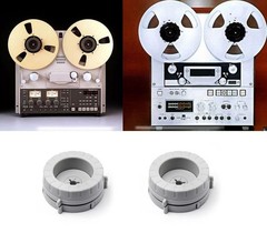 (2-Pack) Gray Nab Hub Adapter for Open Reel Tape Machines, Compatible with Stude
