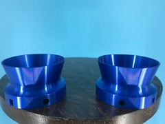 Burlington Recording Aluminum Blue Trumpet ONLY for 1/4″ NAB Hub Adapters (PAIR)