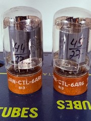 Matched Pair Tung-Sol JAN-CTL 6AR6 NOS Same Date MilSpec Tested Like NOS Tube