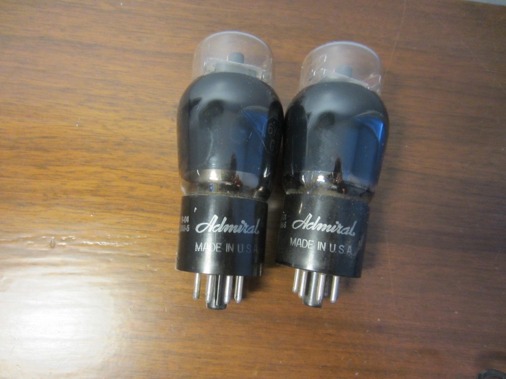 Pair of Admiral by GE 6Y6G Tubes – Same Date Code – Hickok Tested