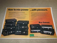 Sansui 2 pg Ad, 1976, AU-20000,11000,9900,4900,Tuners Audiophile Vintage