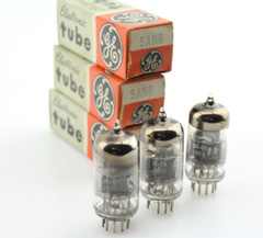 New NOS Tubes Qty 3 GE 5AN8 Matched Tri & 1958 Date Codes O Getter Made in USA