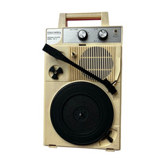 Columbia GP-3 Portable Record Player Turntable 1970s Vintage Japan Retro