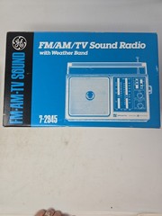 Vintage GE 7-2945 | FM / AM / TV Sound Radio With Weather New