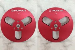 New One Pair Pioneer red 7” Tape Reel Light Metal Aluminum Take Up Reel