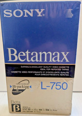 Sony Betamax L-750 Video Cassette Tape Sealed Vintage Beta B NOS