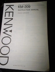 KENWOOD KM-209 Power Amplifier Owners Manual Original HSQ