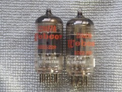 Pair Mullard Webcor 12AU7A Vacuum Tubes 14mm Grey Plates Gf1 B1K4 Gm Tested