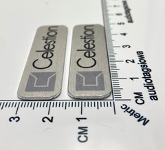 Celestion Ditton 551 Speaker Badge Logo Emblem Silver Aluminum PAIR