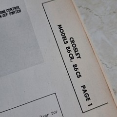 Crosley Manual 86CR 86CS 1947 Photofact Folder Illustrated Service Repair