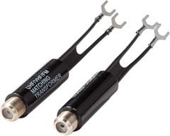 Matching Transformer, 2-Pack Nickel Plated – 75 Ohm to 300 Ohm Adapter – UHF/VH
