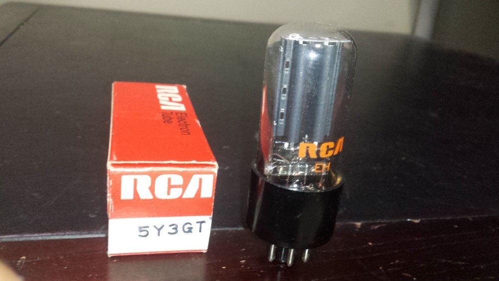 ⭐USA ⭐ NEW NOS NIB RCA 5Y3GT 5Y3GT Black Plate tube TV7 Tested⭐