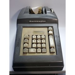 Vintage Burroughs Adding Machine Calculator Universel AP Series J France Prop