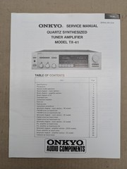 Onkyo Quartz Synthesized Tuner Amp Model Tx-41 Service Manual D-4712