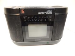 Sony FD-555 B&W TV AM/FM Cassette Player for parts or repair