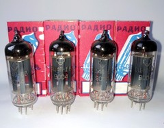 US Stock 4x 6C4P-EV ~ EZ90 6Z31 12X4 6X4 6BX4 Rectifier Tube Soviet 04/1990 NEW