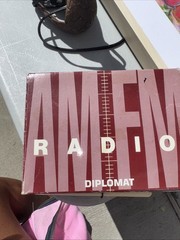 Vintage Portable Pocket DIPLOMAT AM/FM #15023 Transistor Radio Tested + Box