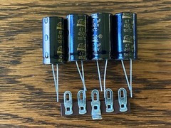 New Replacement Kit for 47 + 47 + 47 + 47 uf 450v Quad Can Capacitor