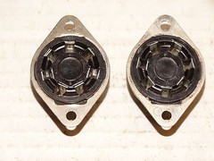 2-Vintage Fe-Male Flush Mount Amphenol Plugs 7-pin, Baldwin Hammond*