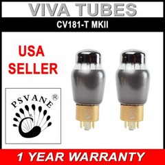 New Gain Matched Pair (2 pcs) Psvane CV181-T MKII MK II Vacuum Tubes USA Seller