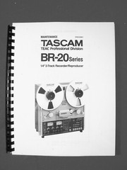 ONE NEW COPY TASCAM BR-20 REEL TO REEL TAPE DECK RECORDER SERVICE MANUAL