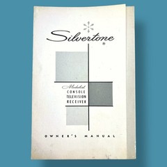 Mid Century Modern Silvertone Medalist Console Television Receiver Owners Manual