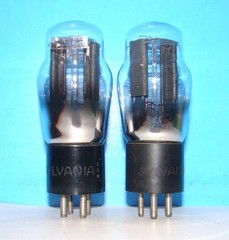 No type 80 Sylvania rectifier radio audio vacuum 2 tubes valve tested ST 280 380