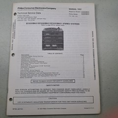 Magnavox Philco EC9350BK01 Stereo Systems Service Manual 1988 Illustrated